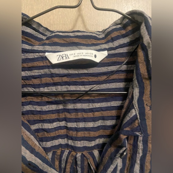 Crushed and striped Zara tunic top - Picture 6 of 6